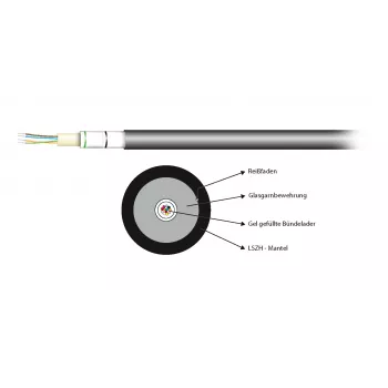 EFB Elektronik INFRALAN U-DQ(ZN)BH 24G 50/125 OM4 LSZH Black CPR Dca Multimode Fiber Optic Cable