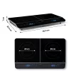 MEDION LIFE Double Induction Cooktop MD 15324 (Black, 3500 Watt, 2x Ø 20cm)