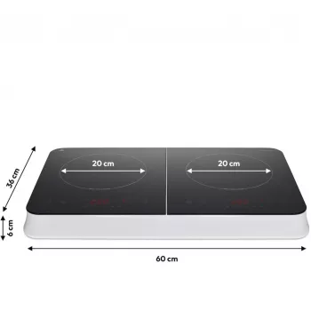 MEDION LIFE Double Induction Cooktop MD18493 (Melns, 3500 W, 2x 20 cm)