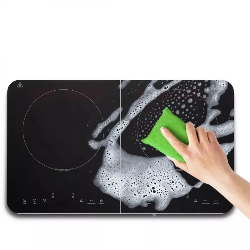 MEDION LIFE Double Induction Cooktop MD18493 (Melns, 3500 W, 2x 20 cm)