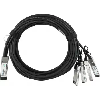 BlueLAN BN-QS-SP-CBL-5M-BL pasīvais 40GBASE-CR4 QSFP uz 4x10GBASE-CR SFP+ atzarojuma tiešās pievienošanas kabelis, 5 metri, AWG26