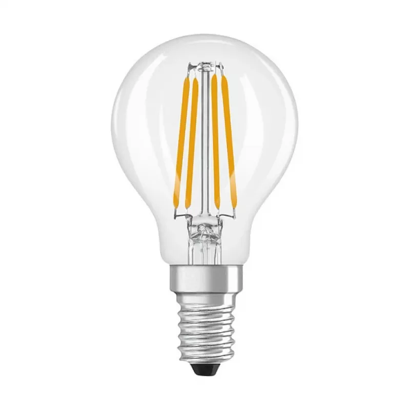 Osram LED Classic P 40 Filament 3.4W 827 Clear E14 LED Lamp, Mini Globe