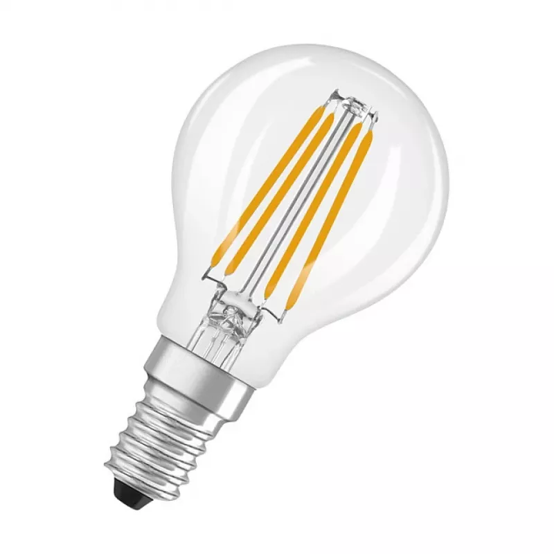 Osram LED Classic P 40 Filament 3.4W 827 Clear E14 LED Lamp, Mini Globe