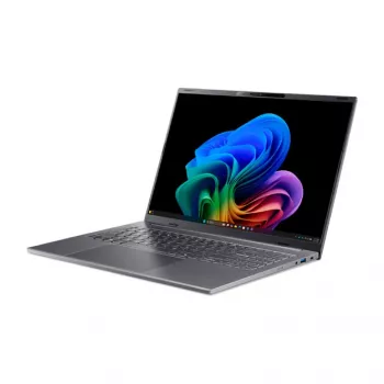 Acer Aspire 16 AI A16-I71M-77BS Copilot+ PC klēpjdators, 16 collu WUXGA OLED 120Hz, Intel Core Ultra 7 355, 16GB LPDDR5x, 512GB SSD, Windows 11 Home, vācu tastatūra