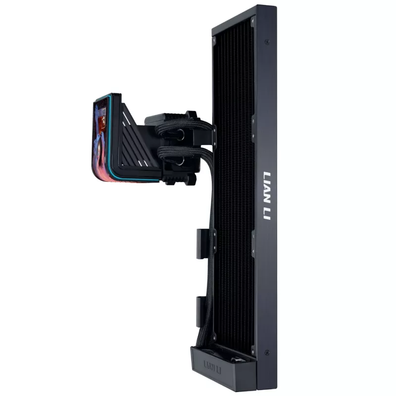 Lian Li HydroShift II OLED Curved 360 Fanless AiO Liquid CPU Cooler, 360 mm, OLED Display - Black