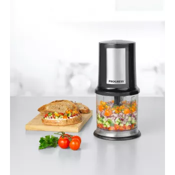 Progress EK5879PVDE Food Chopper 500W 1.2L Black/Silver