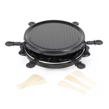 Giles & Posner EK4511GV2VDE Galda Raclette Grils 1200 W 8 personām Melns/Sudrabs