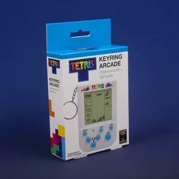FIZZ CREATIONS Mini Retro Console Keychain ar 23 spēlēm - Tetris Arcade Dāvana