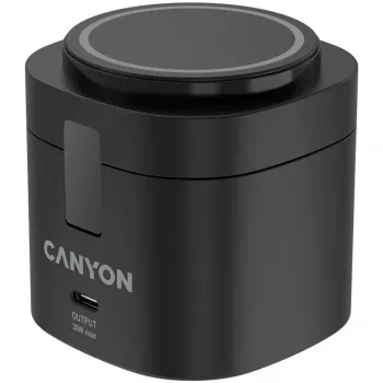 Canyon 4 in 1 Wireless Charging Stand, 30W max, Size: 70x70x70.3mm, weight: 414g, with 1M cable, black