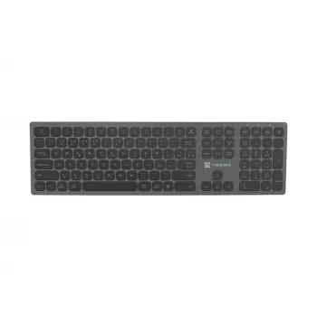 NATEC Dolphin NKL-1977 Bezvadu tastatūra Bluetooth + 2,4GHz, CZ/SK izkārtojums, X-šķēres, alumīnija plānais profils