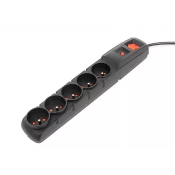 Accura Premium Crown Surge Protector Power Strip 5 Sockets 3,0m Black