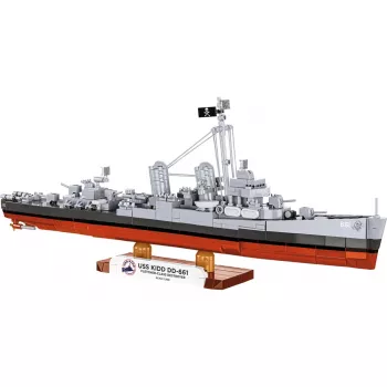 COBI USS Kidd DD-661 Fletcher-Class Destroyer 1:350 Plastmasas Modeļa Komplekts