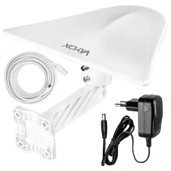 VAYOX DigiActiv DVB-T/T2 ārējā antena 4G LTE VHF UHF VA0022 Balta