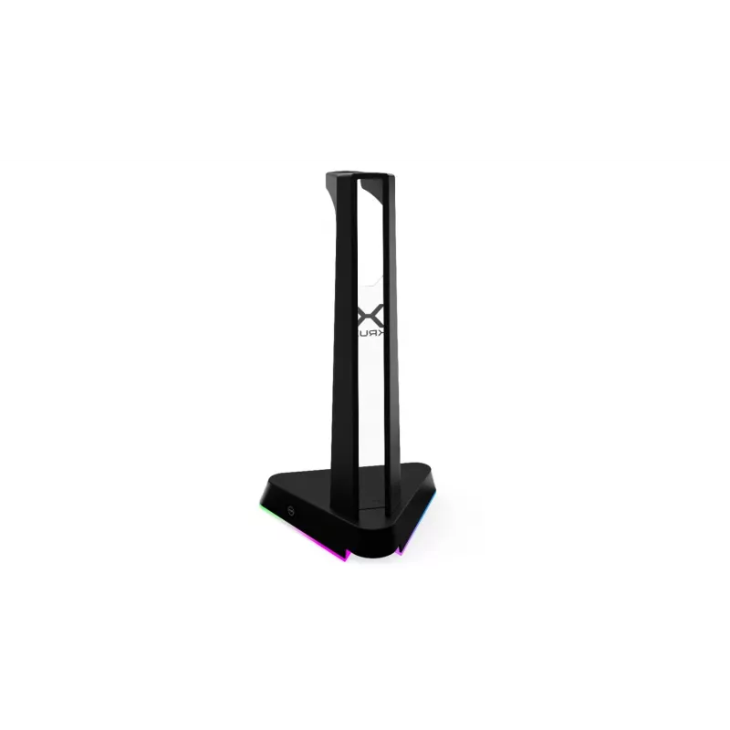 KRUX Rivt austiņu statīvs ar RGB apgaismojumu, melnā krāsā (KRXG003)