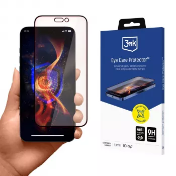 3MK EyeCare Protector iPhone 16 Pro 6,3 inch Rūdītais stikls ar zilās gaismas filtru 9H