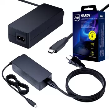 3MK HARDY Laptop Power Adapter 65W USB-C 3.2m Black