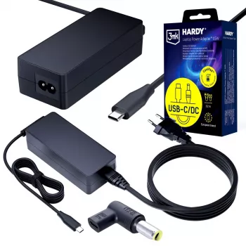 3MK PROTECTION 3mk HARDY Laptop Power Adapter 65W for IBM/Lenovo 20V USB-C/DC 7.9 x 5.5mm