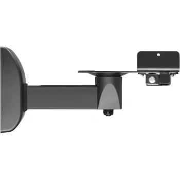 MOZOS SM51-SET Speaker Wall Mounts 2-Pack, Black, Steel, Universal for Satellite/Bookshelf Speakers, Tilt +/-20°, Swivel +/-70°, Rotation 360°, Max Load 3.5 kg per Mount