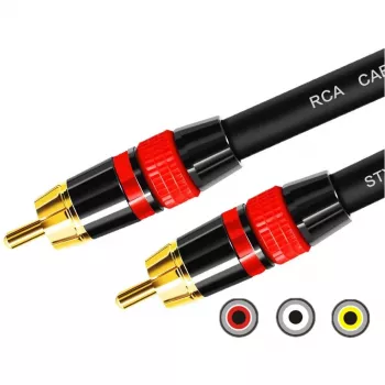 MOZOS Premium RCA to RCA Subwoofer Cable 3m