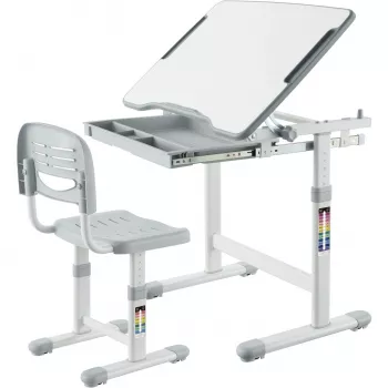 MOZOS DC-SET regulējams rakstāmgalds un krēsls komplektā Pelēks