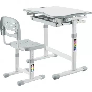 MOZOS DC-SET regulējams rakstāmgalds un krēsls komplektā Pelēks