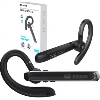 MOZOS 880 Bezvadu Bluetooth 5.2 Austiņas ar Mikrofonu, Melna
