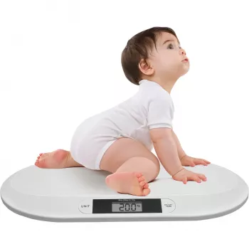MOZOS BS1 Universālie bērnu svari zīdaiņiem un bērniem, 20 kg ietilpība, balts