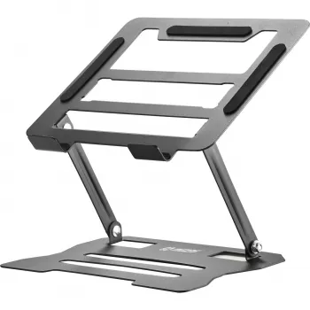 MOZOS N2-BK Ergonomic Laptop Stand - Melns, regulējams augstums, salokāms, alumīnijs