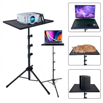 MOZOS PL2 Universāls Tripod Statīvs Projektoram, Portatīvajam Datoram, Planšetei, Melns, 70-120 cm, 10 kg