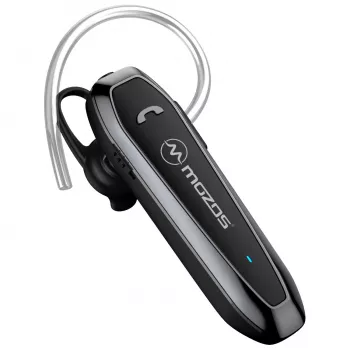 MOZOS F8 Bezvadu Bluetooth 5.0 Austiņas ar Trokšņu Slāpēšanu, Iekšauss ar Ausu Āķi, Līdz 12h Sarunu Laiks, Multipoint Savienojums, Melna