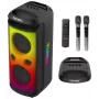 TONSIL Party Dance 1600 Pārnēsājams Bluetooth skaļrunis ar LED gaismām, karaoke, 1600W PMPO, 80W RMS, 10 inch zemfrekvences skaļruni, TWS, FM radio, mikrofonu un tālvadības pulti