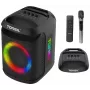 Tonsil Party Dance 800 Portatīvais Bluetooth Party Skaļrunis ar Karaoke, Disco LED, 80W RMS, 2x8 inch Zemfrekvences Skaļruņi, Melns