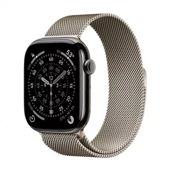Crong Milano Steel – Nerūsējošā tērauda siksniņa Apple Watch 44/45/46/49 mm (Champagne)