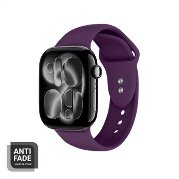 Crong Liquid Silicone Sport Siksniņa Apple Watch 44/45/46/49 mm - Plūmju
