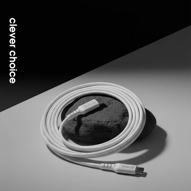 Crong Armor Link USB-C uz Lightning ātrās uzlādes MFi kabelis 150cm Balts