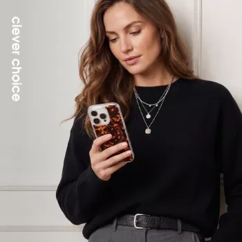 Crong Deluxe MAG Cover – Aizmugures vāciņš Apple iPhone 16 Pro, MagSafe, Bruņurupuča raksts