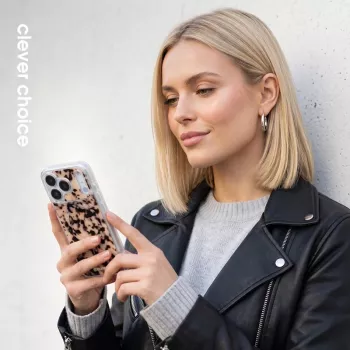 Crong Deluxe MAG Cover - Vāciņš iPhone 17 Pro MagSafe (Blonde Tortoise)