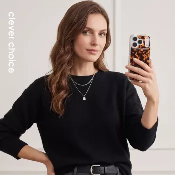 Crong Deluxe MAG Cover - Macīgs iPhone 17 Pro Max vāciņš ar MagSafe (Bruņurupuča raksts)