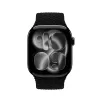 Crong Wave Band Braided Strap for Apple Watch 38/40/41/42 mm (Melns)