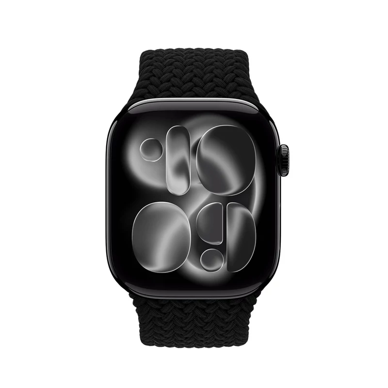 Crong Wave Band Braided Strap for Apple Watch 38/40/41/42 mm (Melns)