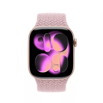 Crong Wave Band Braided Nylon Solo Loop Apple Watch 38/40/41/42 mm Rozā