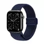 Crong Wave Band Braided Nylon Solo Loop for Apple Watch 44/45/46/49 mm (Navy Blue)