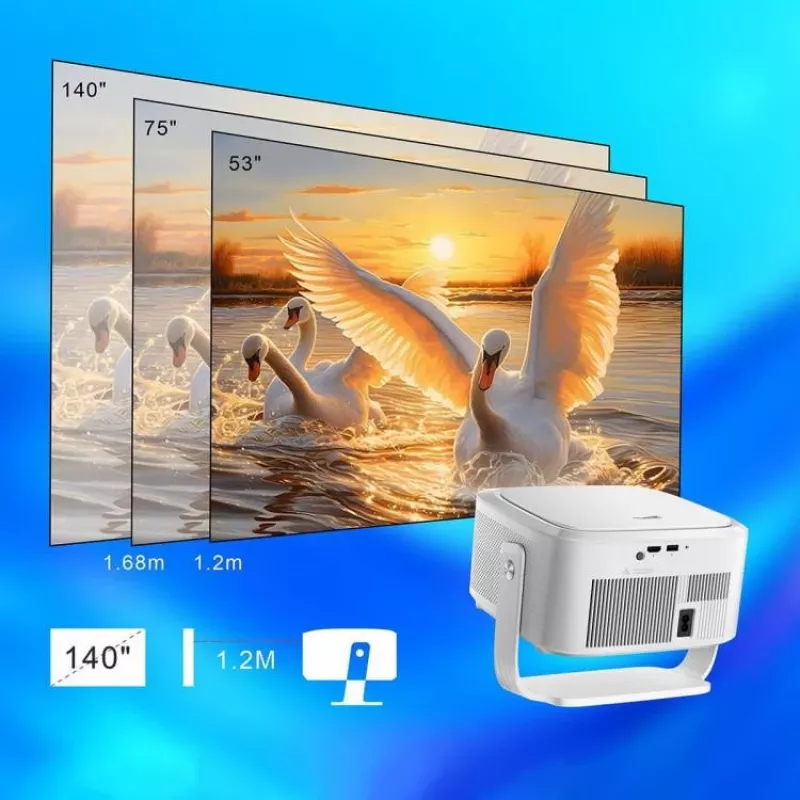 Zenwire PrimeView IMC460 Pro Mini Projektors Portatīvais Android 14 WiFi