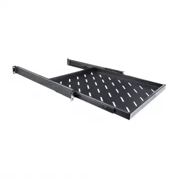RACKTEL RL-P800W 1U 19 collu izbīdāms plaukts 800 mm dziļam skapim, 50 kg, melns