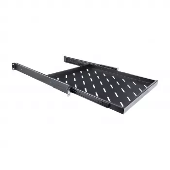 RACKTEL RL-P800W 1U 19 collu izbīdāms plaukts 800 mm dziļam skapim, 50 kg, melns