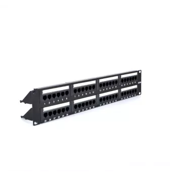 RACKTEL RL-PP4885E 48-Port Cat.5e UTP Patch Panel 2U 19-Inch Black