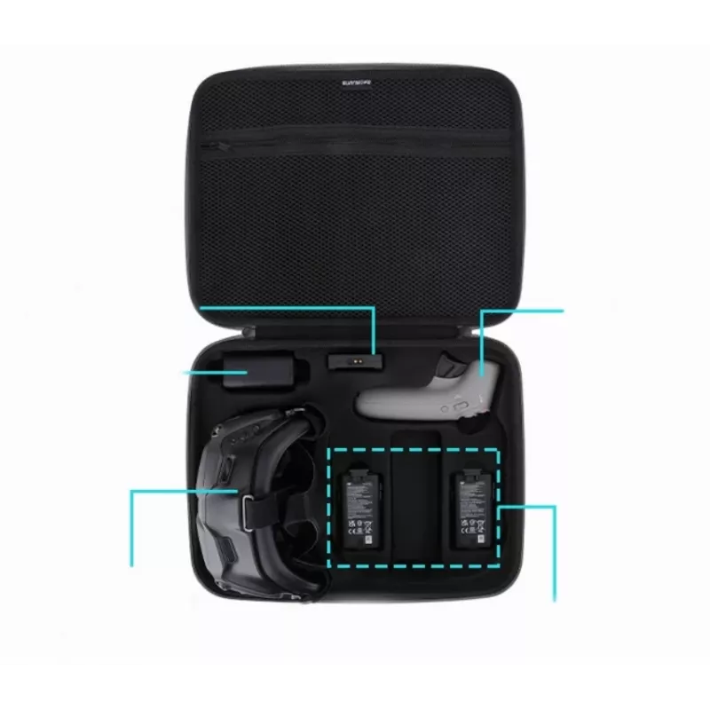 SUNNYLIFE Hard Case for DJI Avata, Goggles V2, and Controller - Black