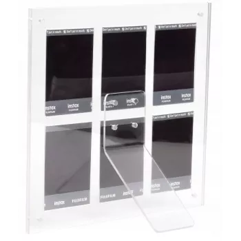 LOVEINSTANT Standing Photo Frame for 6 Photos Compatible ar Fujifilm Instax Mini / Xiaomi / Polaroid / Canon / HP / Kodak - Zink / Caurspīdīgs