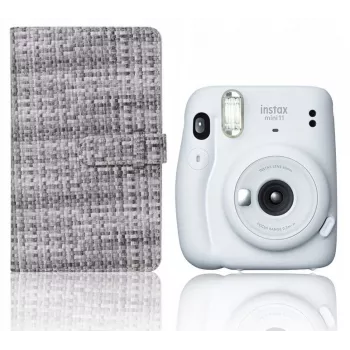 LOVEINSTANT Fotoalbums Fuji Instax Mini 96 foto - Melns PU ādas vāks, 48 lapas, 2 fotogrāfijas lapā - Saderīgs ar Instax Mini 40, 12, 11, 10, 9, 8, Evo, Liplay, Link