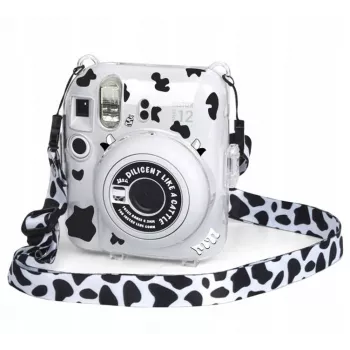 LOVEINSTANT Maciņš Fujifilm Instax Mini 12 ar Uzlīmēm – Govs Raksts